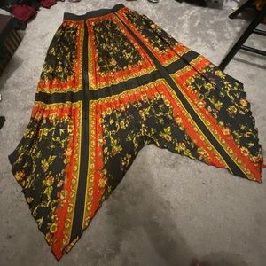 Zara asymmetrical printed skirt